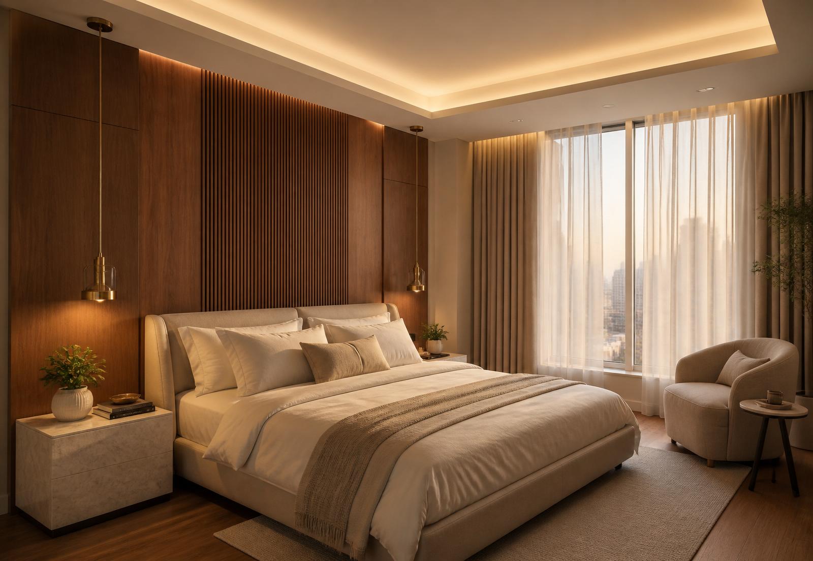 Serenity Apartment — Master Bedroom Design by Cozy Home Interiors, Mumbai