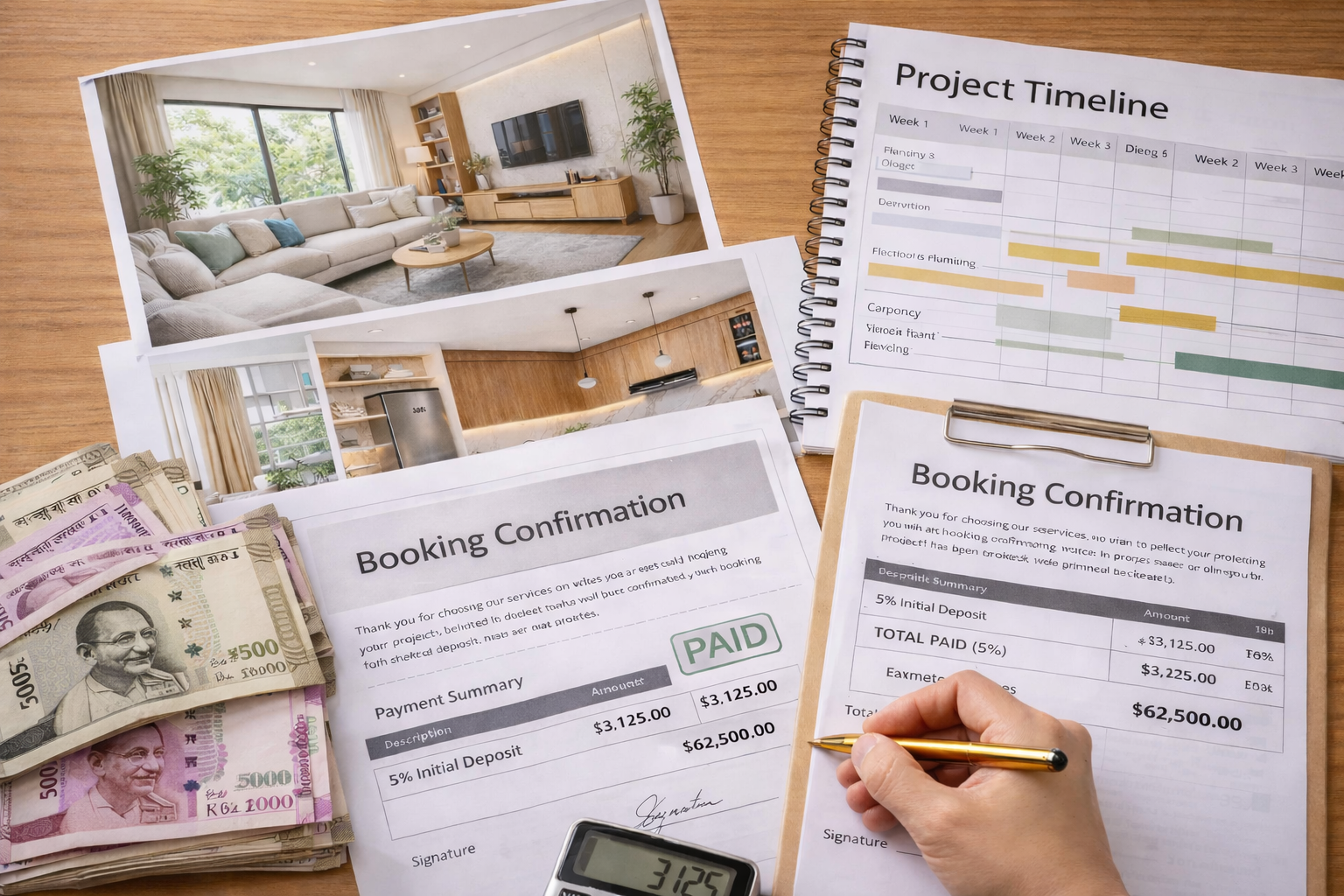 Project Booking — interior design process step by Cozy Home Interiors